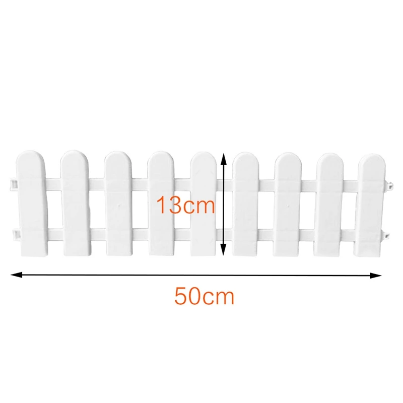 1Pc 50x13cm White Plastic Tree Fence Courtyard Indoor Garden Kindergarten Flower Vegetable Decor | Дом и сад