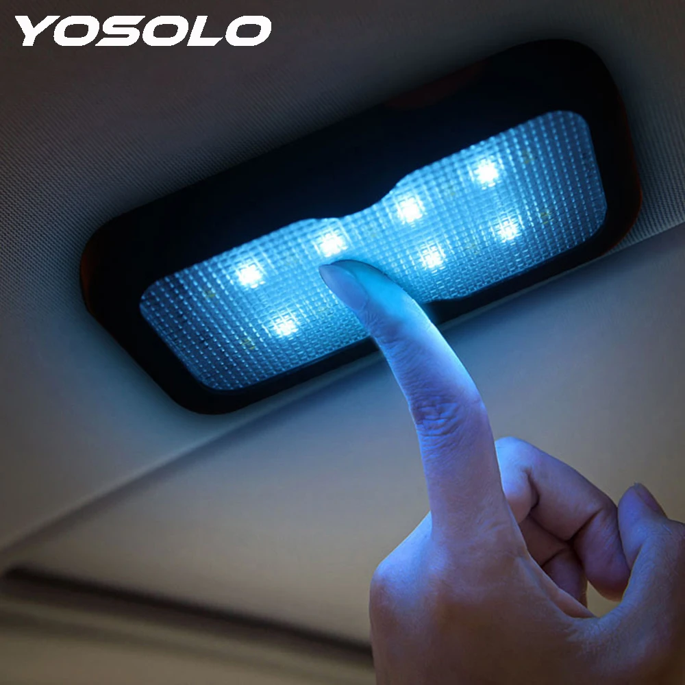 

YOSOLO Universal Vehicle Roof Ceiling Lamp Car Reading Light Magnet Dome Light for Wardrobe Corridor 2 Modes Car Interior Light