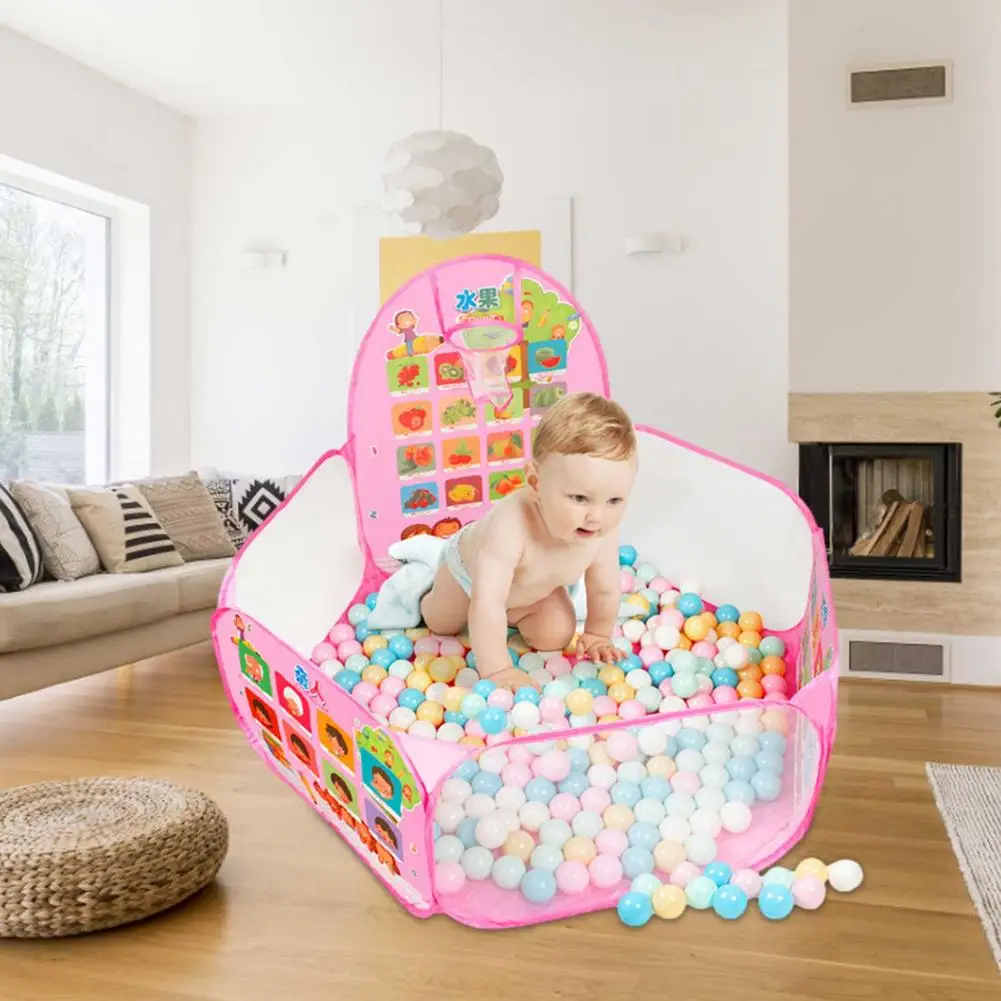 

Ball Pool Pit With Basket Ocean Ball Playhouse Baby Playpen Tent Outdoor Toys For Children Foldable Ballenbak Gifts Summer Part