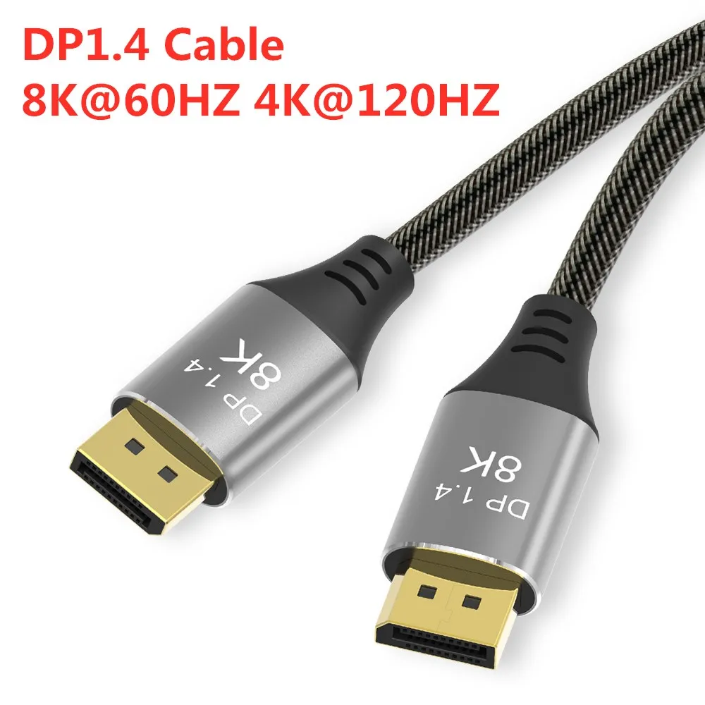 Кабель DisplayPort 1 4 30AWG Copper DP 8K @ 60 Гц 4K 144 32 Гбит/с HDR 3D для видеокарт HDTV проектора|Кабели