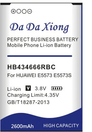 Аккумулятор Da Xiong 2600 мА/ч HB434666RBC батарея для Huawei E5573 E5573S 32 320 606 806|battery for huawei|battery
