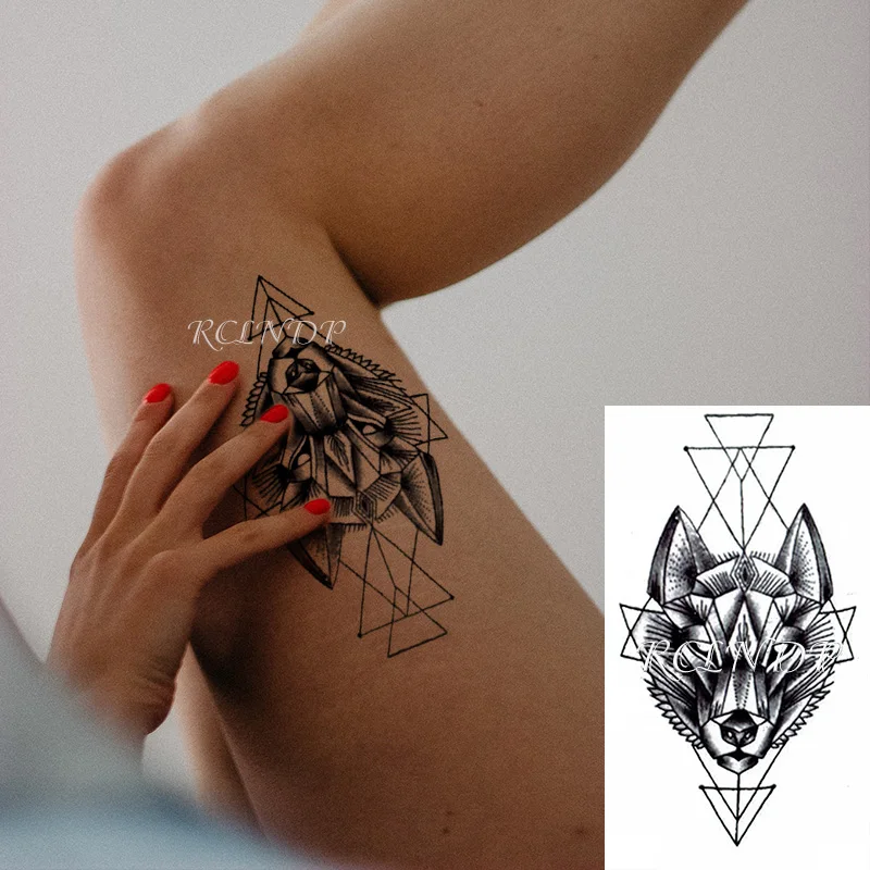 Водостойкие временные татуировки наклейки бабочка тигр лицо кошка животное