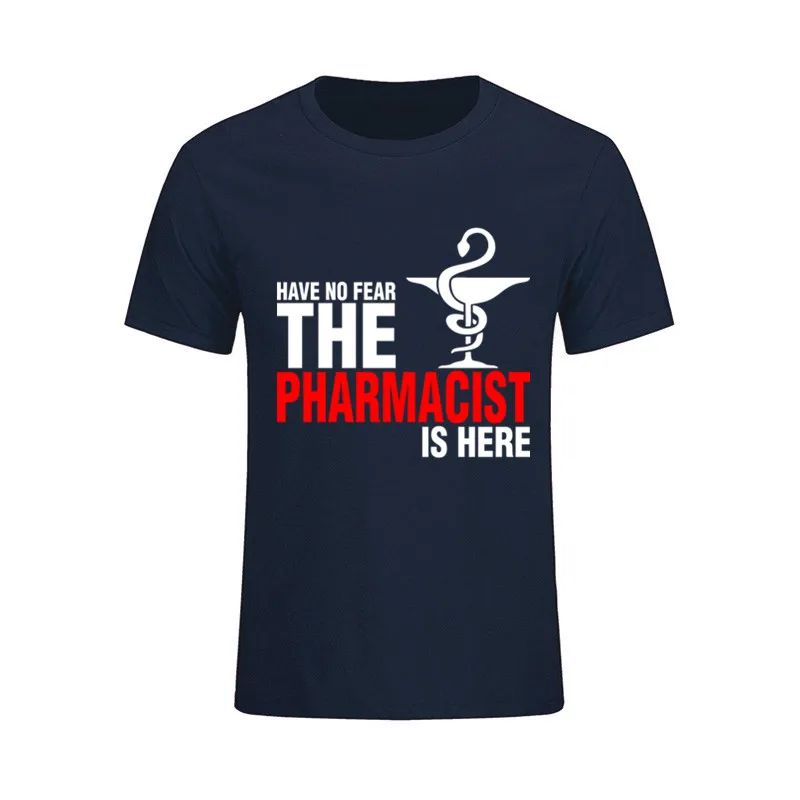 Мужские не бойтесь фармацевт здесь Футболка аптека футболки на заказ с коротким
