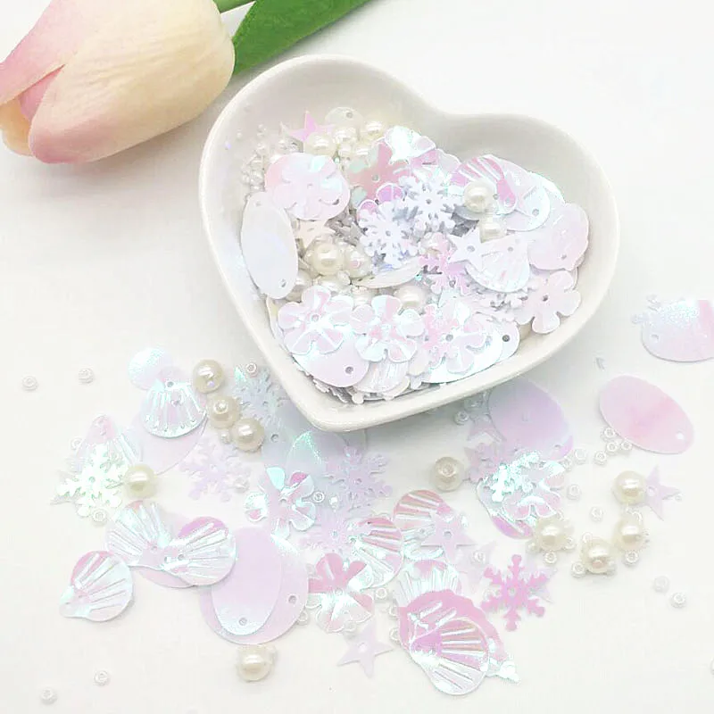 DIY Блестки для ремесла микс Астра оболочки бусины формы блёстки Lentejuelas жемчуг