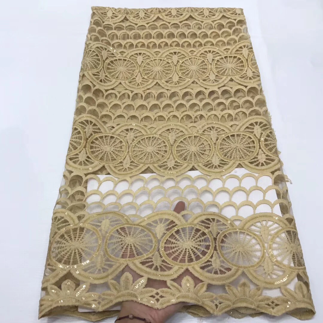 Африканский гипюр кружевная ткань 2020 вышивка нигерийский шнур с блестками