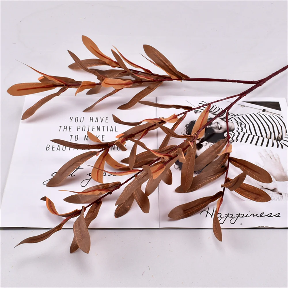 

1 Piece of 6 Olive Leaf Artificial Flowers for Wedding DIY Party Arrangement Fake Flowers Green Plants Christmas Decoration