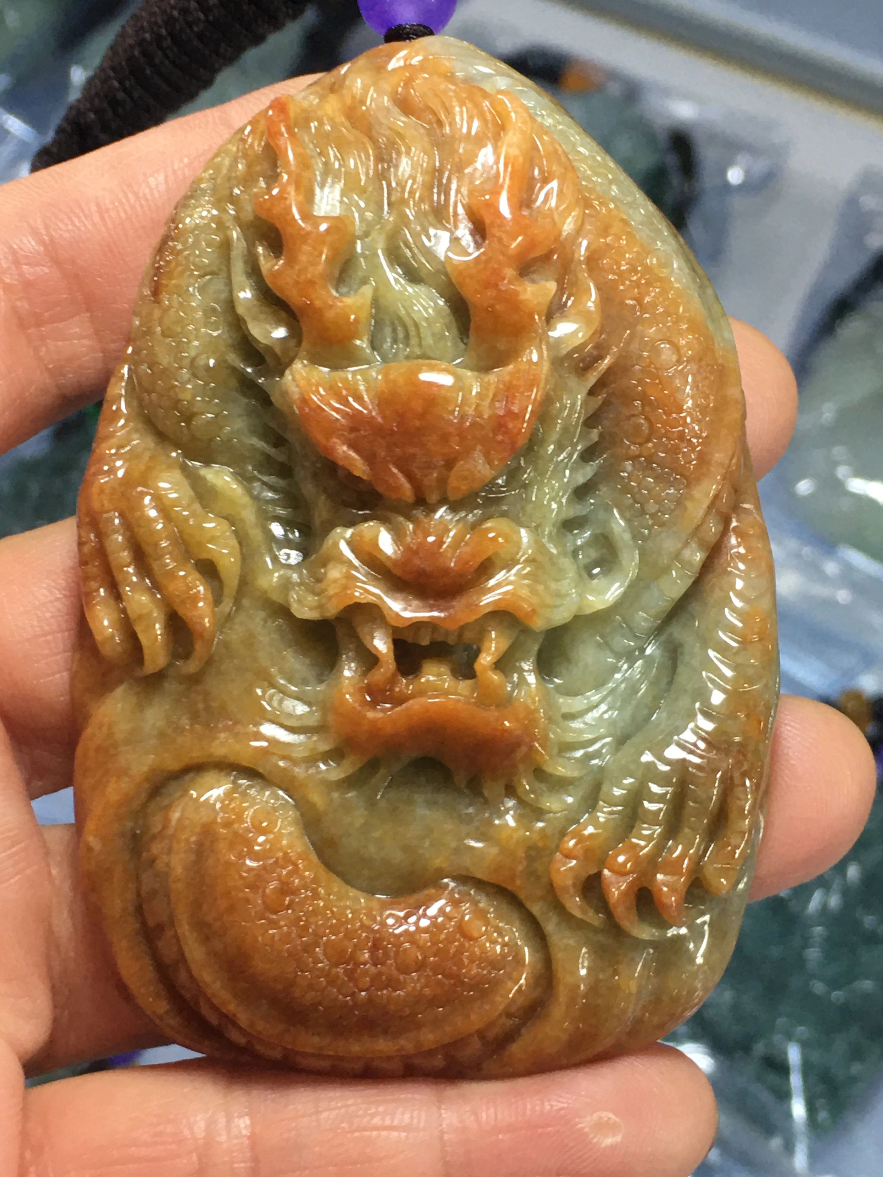 

Natural Myanmar jade A HandCarved landscape red jade pendant jade necklace pendants jewelry jade necklaces woman