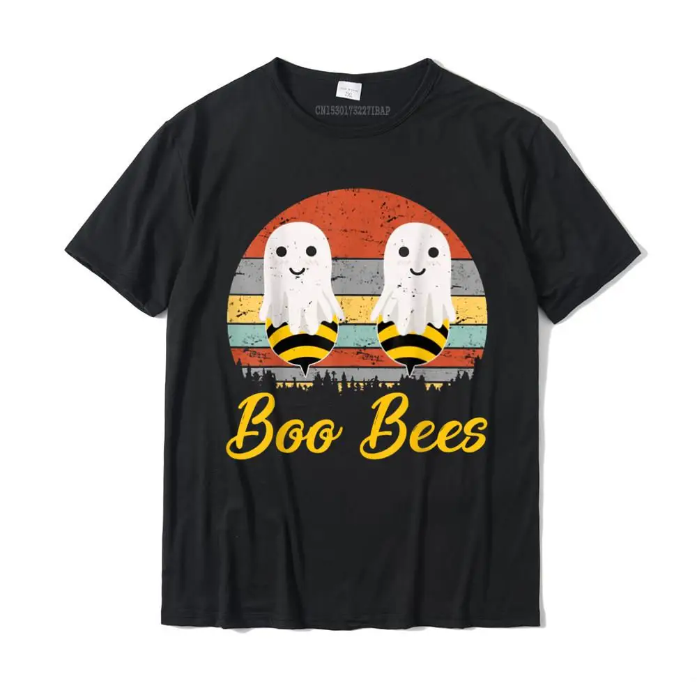Винтажная забавная футболка Boo Bees на Хэллоуин Классические хлопковые мужские