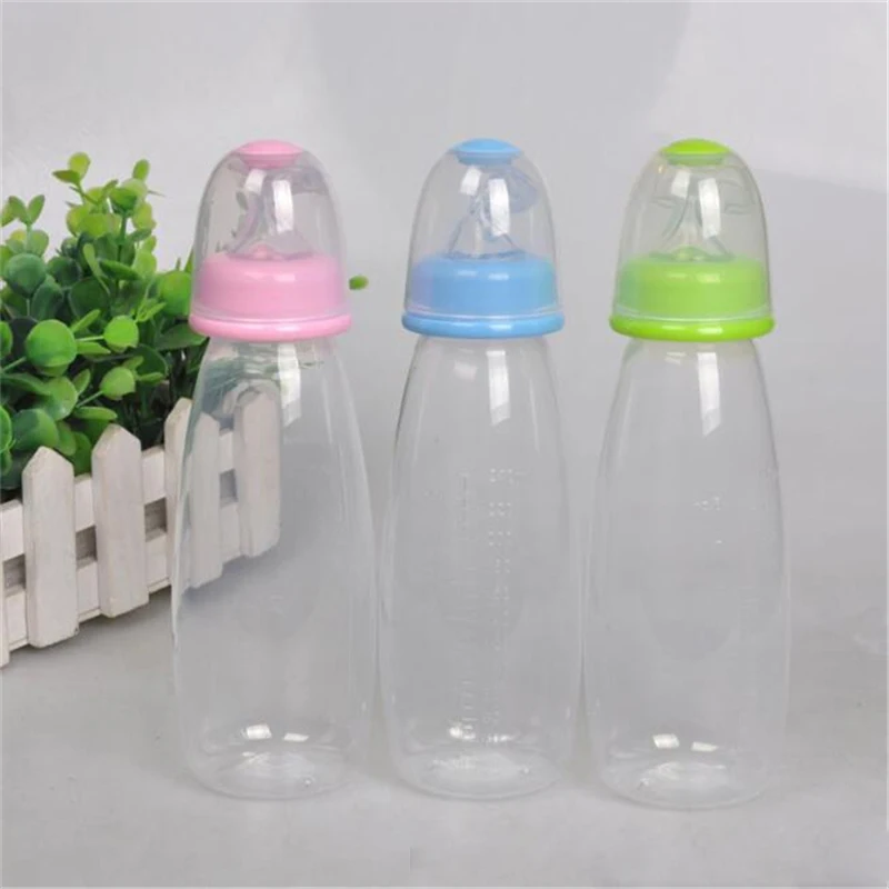 

1 Pieces Baby Feeding Bottle 240ML Safety Newborn Infant Food Rice Paste Feeding Extrusion Bottles 3 Colors 2021 New
