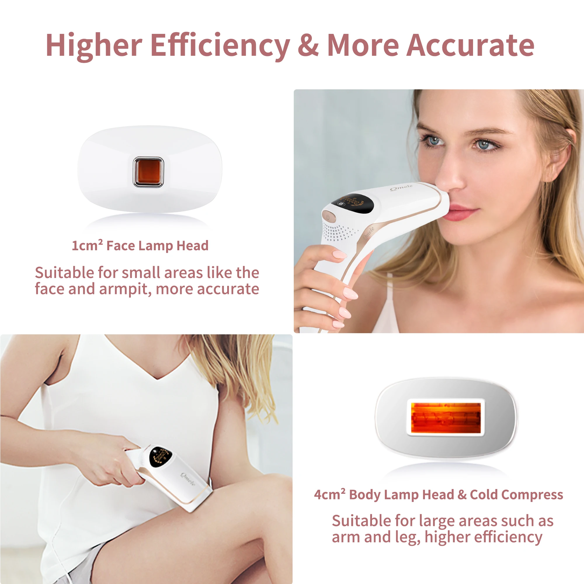 Qmele для женщин и мужчин безболезненная машина лазерной эпиляции IPL триммер тела