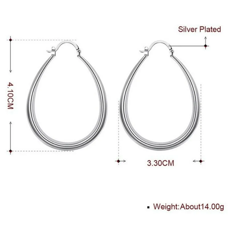 

Fashion Glossy Hoop Earrings Creative Exaggerated Trendy Ear Jewelry