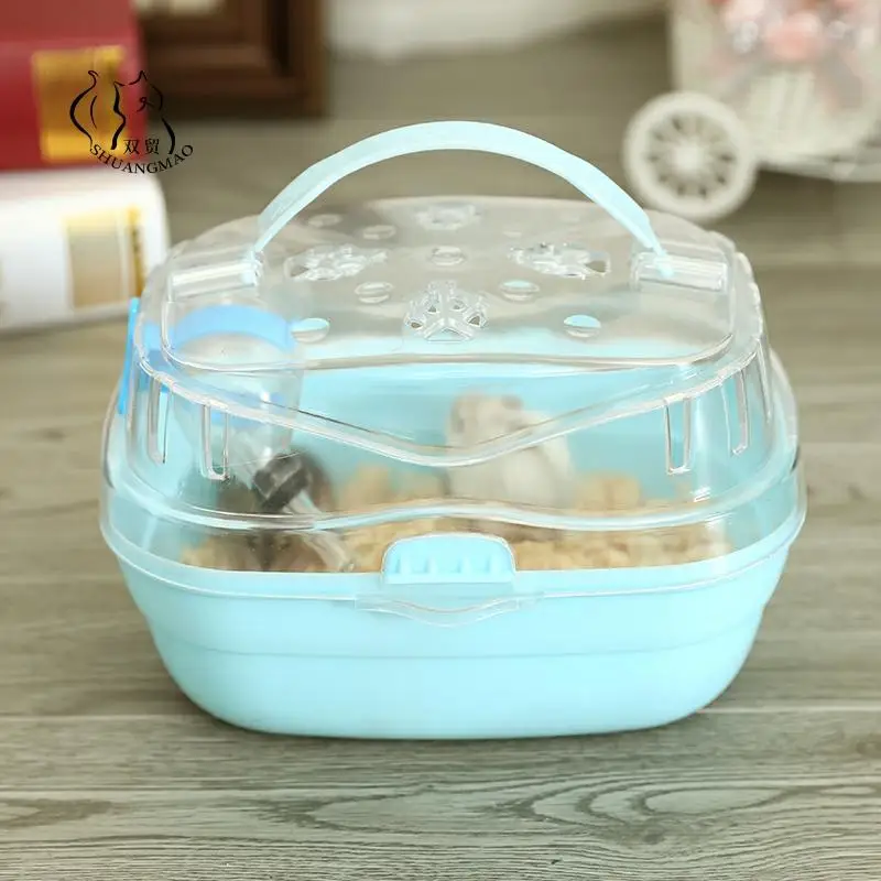 

Hamster Cage Transparent Travel Cage Pet Out Cage Accessory Supplies Portable Hamster Cage Go Out To Carry Guinea Pig Cage