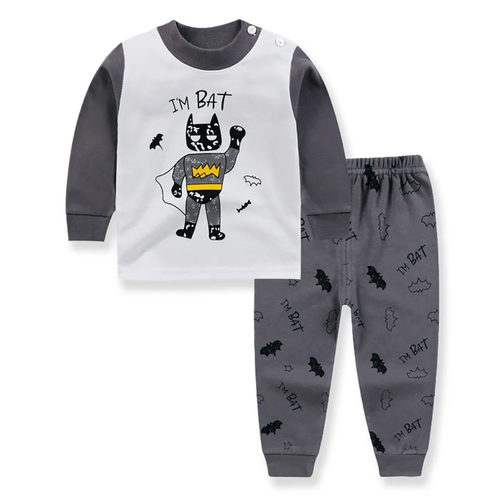 

Pajamas Sets Cotton Boys and Girls Long Sleeve Children's Sleepwear Kids Cartoon Print Infantil Homewear Nightwear