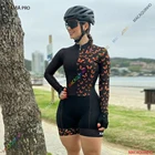 Женский велосипедный комбинезон XAMA Pro с длинным рукавом, бесплатная доставка, летний бразильский комбинезон, черный стиль бабочки, велосипедист, женский