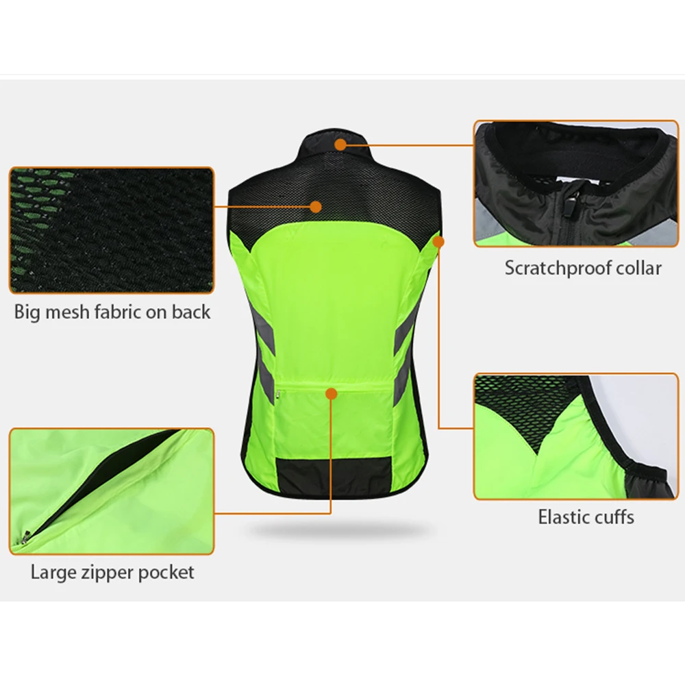 Мотоциклетная куртка WOSAWE светоотражающая Защитная жилетка высокой видимости