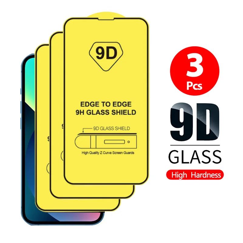 

3PCS Tempered Glass Film on for iphone 13 13Pro Max 13 Mini Glas Screen Protectors HD Protection on iphone13 13mini 13promax 13