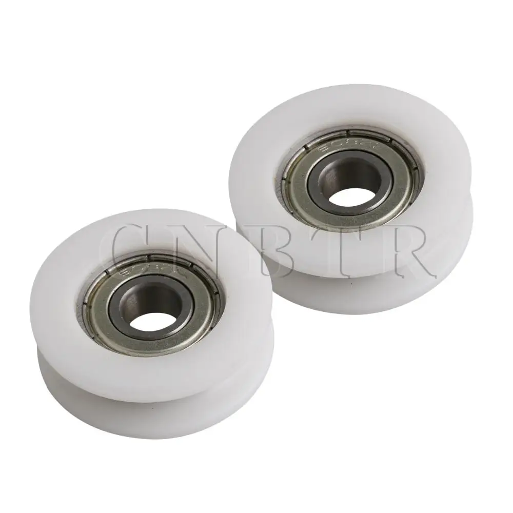 CNBTR 4 шт. U образный роликовый подшипник белый шкив 34x10 5 мм для мебели|Дверные