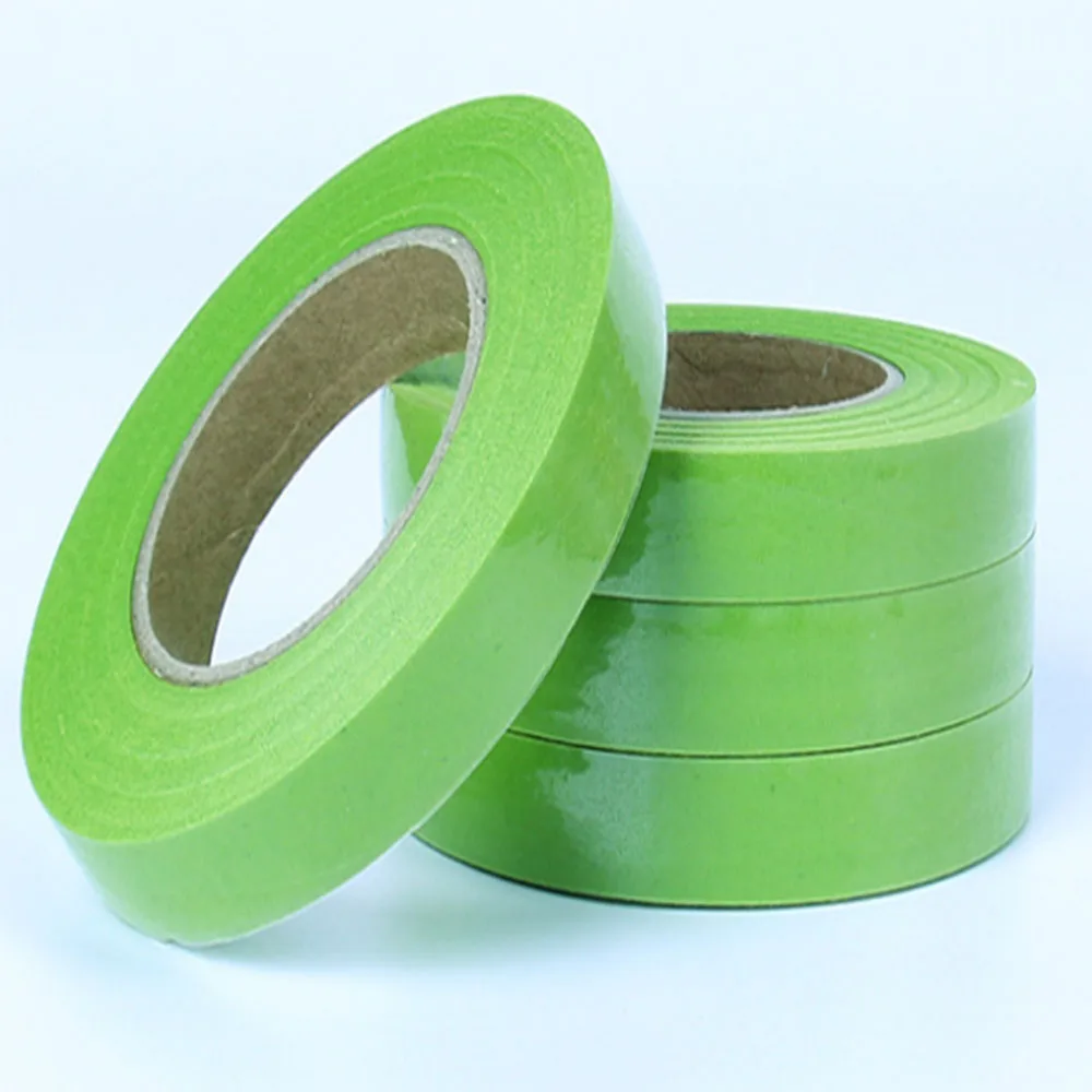 Grass Green Цветочные ленты украшения цветной шелк оберточная бумага для цветов ручной работы DIY Материал 12 мм - Цвет: Grass Green