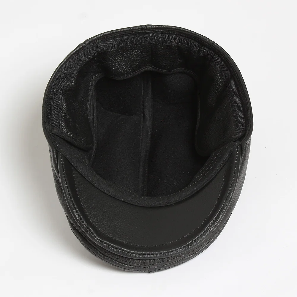 Мужская бейсболка из натуральной овечьей кожи осенне-зимняя теплая Бейсболка 2020