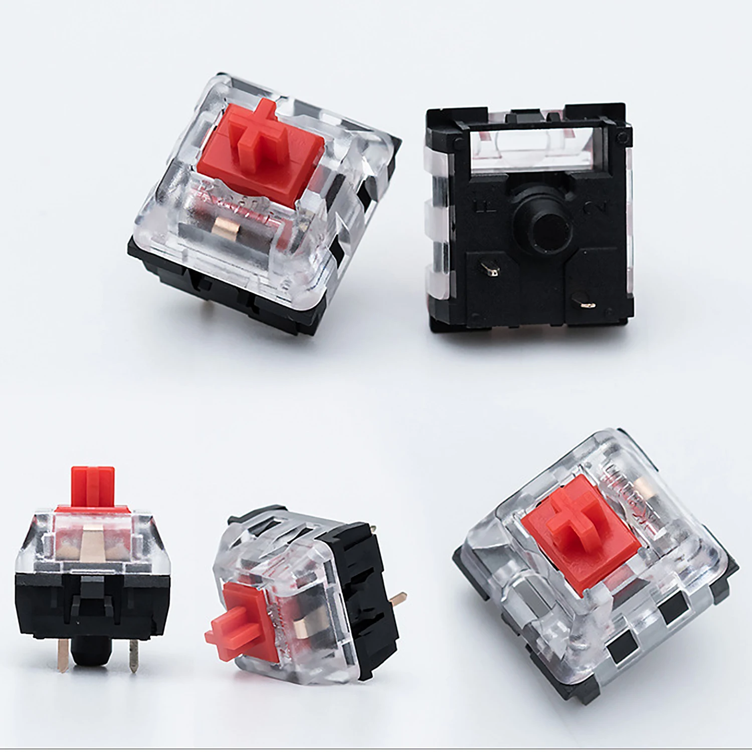 Besegad 10 шт. колпачки 3 контактный Замена прозрачная цветная (RGB) настенные Keyswitches для