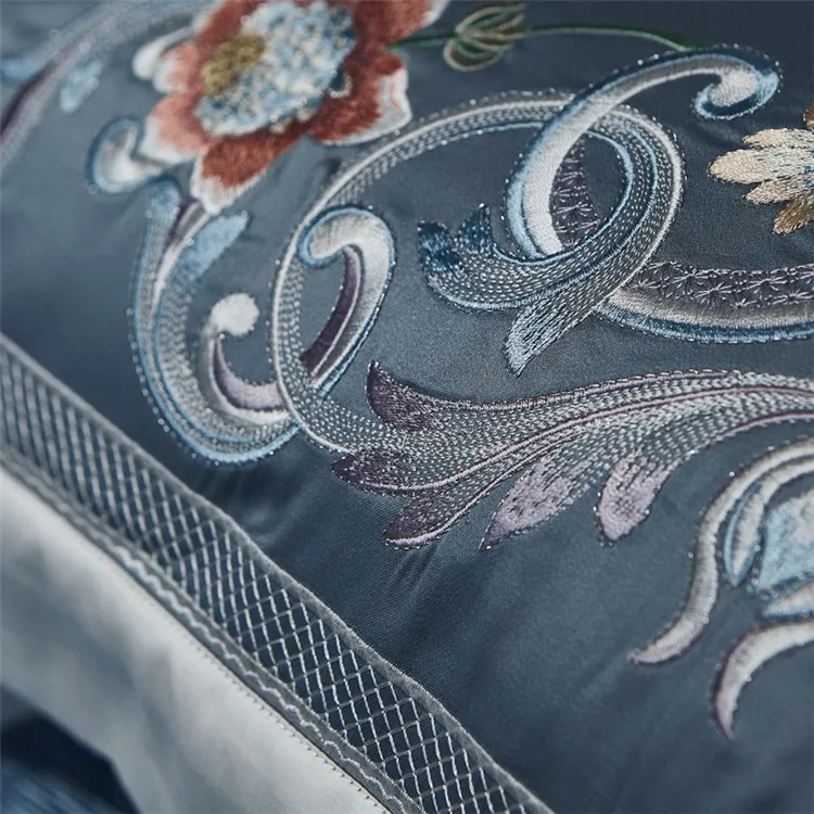 

100S cotton embroidery bedding set comforter bedlinen duvet cover bed sheet pillow Quilt cover King/Queen Size Quilted