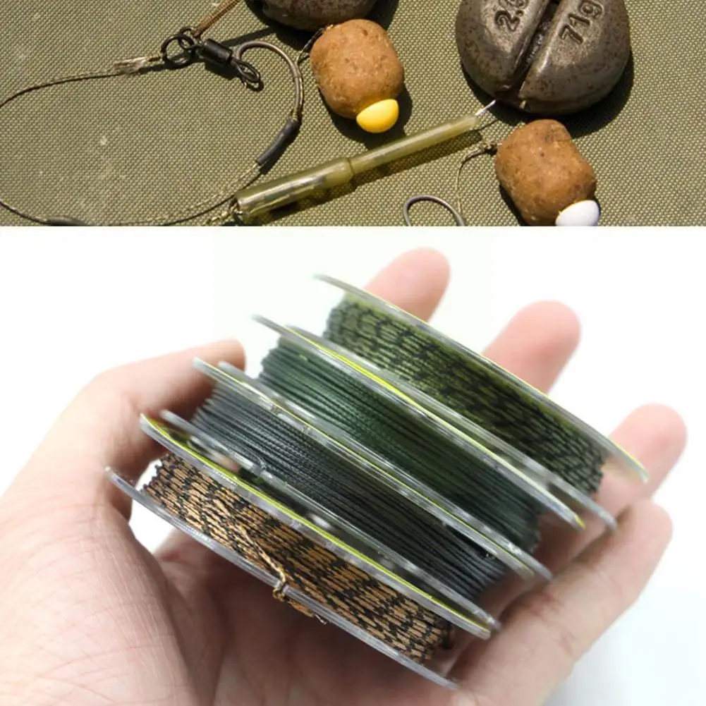 

10m Carp Covered Leadcore Wire Fishing Braid Line 25lb Carp Fishing Braid Hair Accessories Rigs 35lb Fishing Line 60lb 45lb D8f7