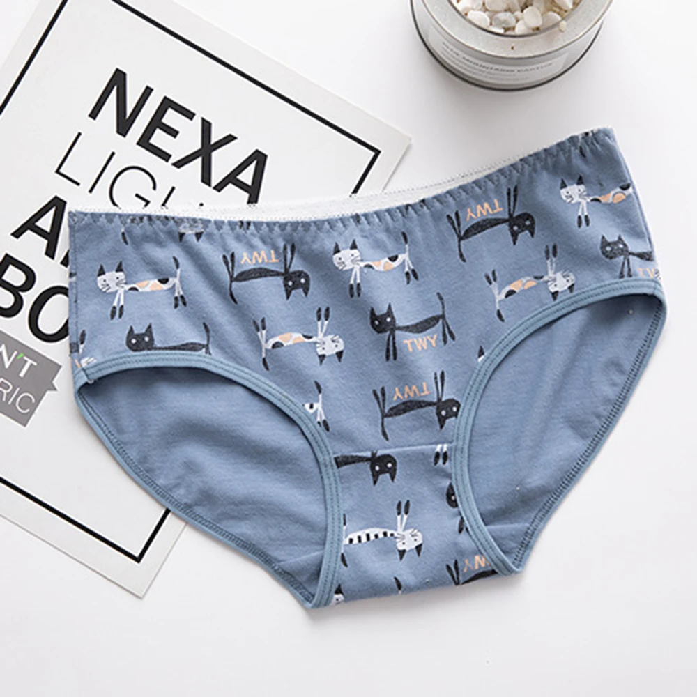 Женские трусики с милым принтом нижнее белье животными из мультфильмов