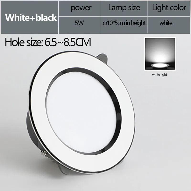 

LED Downlight Recessed Round LED Ceiling Lamp 220V Gold/Silver/White Body Indoor Lighting Warm White for Home LED Spotlight