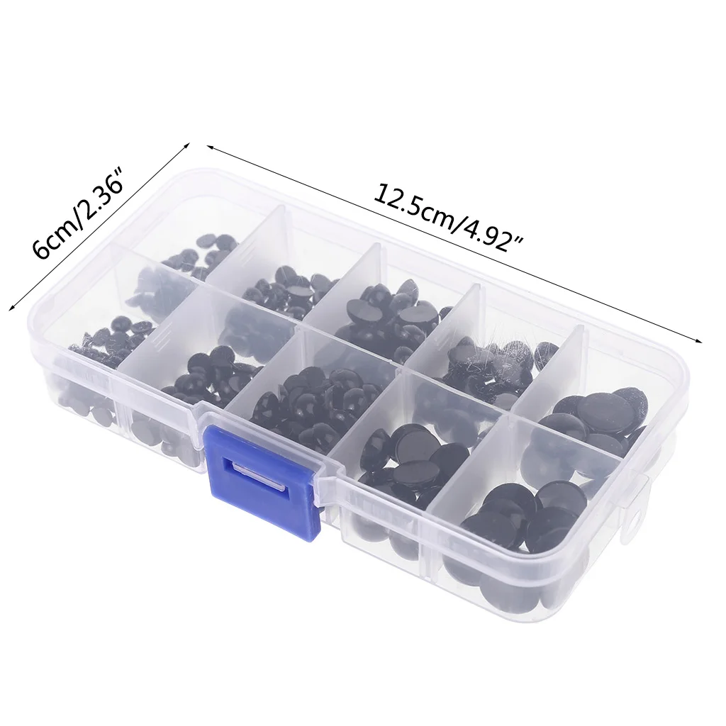 360 шт 10 размеров черные безопасные пластиковые глаза для куклы медведя животных