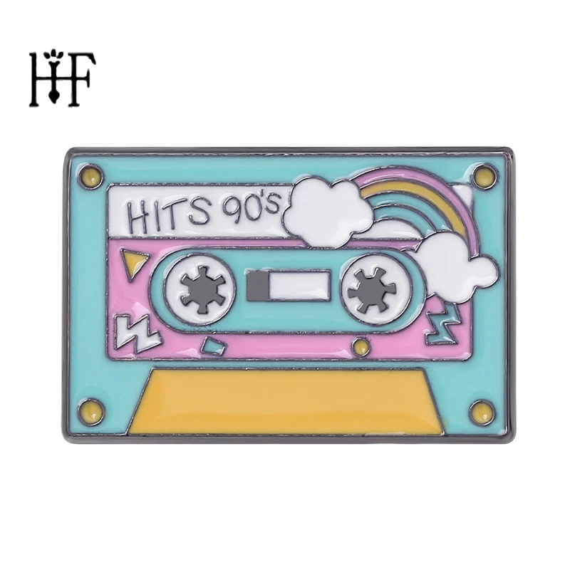 Панк музыка влюбленных эмалированная булавка клейкая лента значок это 90's