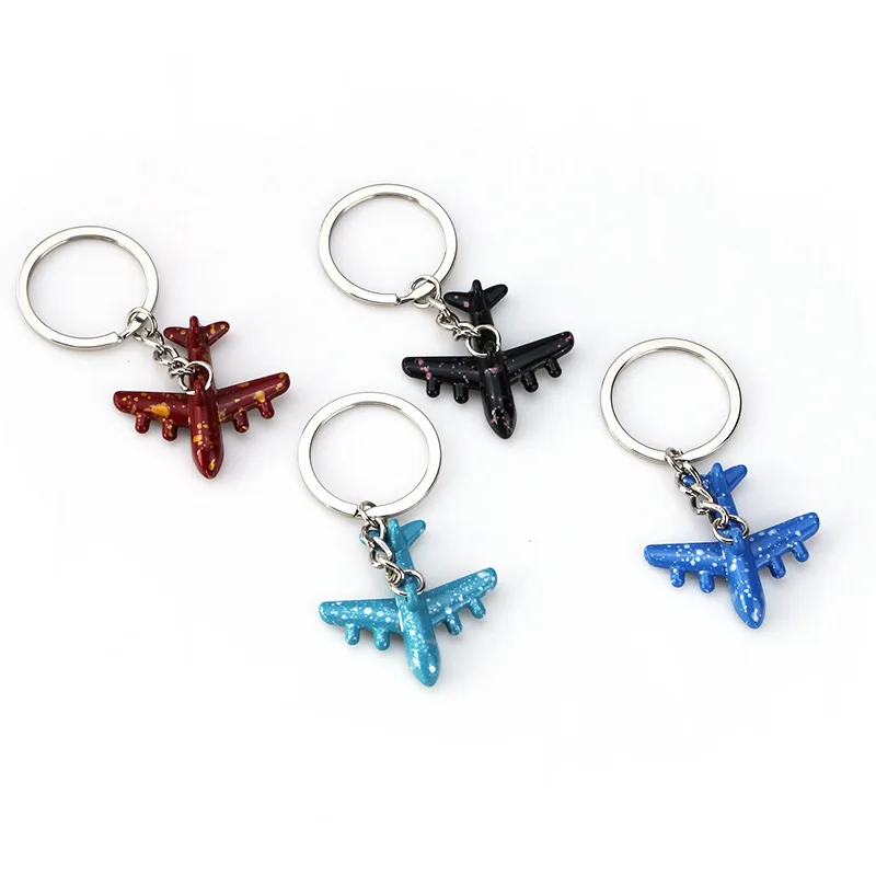 

Baking Paint for Metal Airplane Key Chain Creative Aviation Key Ring Car Gift Custom Key Ring