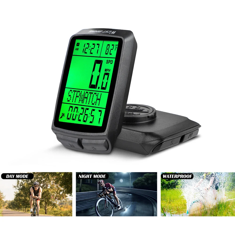WEST BIKING беспроводной водонепроницаемый Тахометр для горного велосипеда на пяти