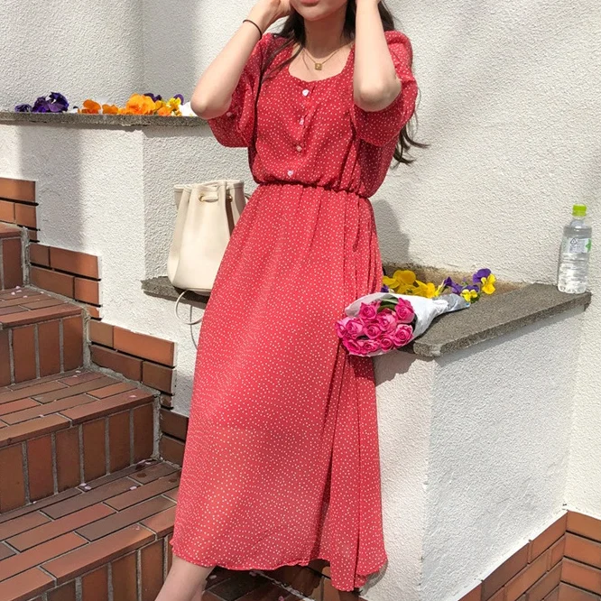 Платье с принтом в горошек шикарное милое платье для девочек мягкое тонкое