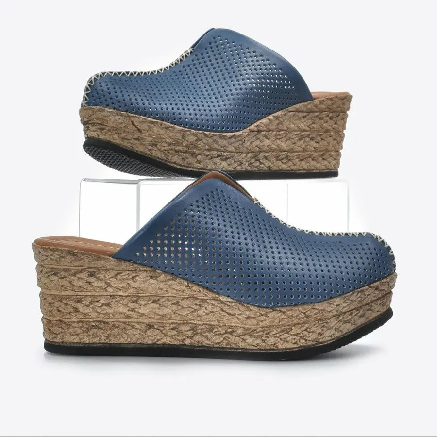 

Mink Shoes Woman Blue Slippers Vzn20-076Y