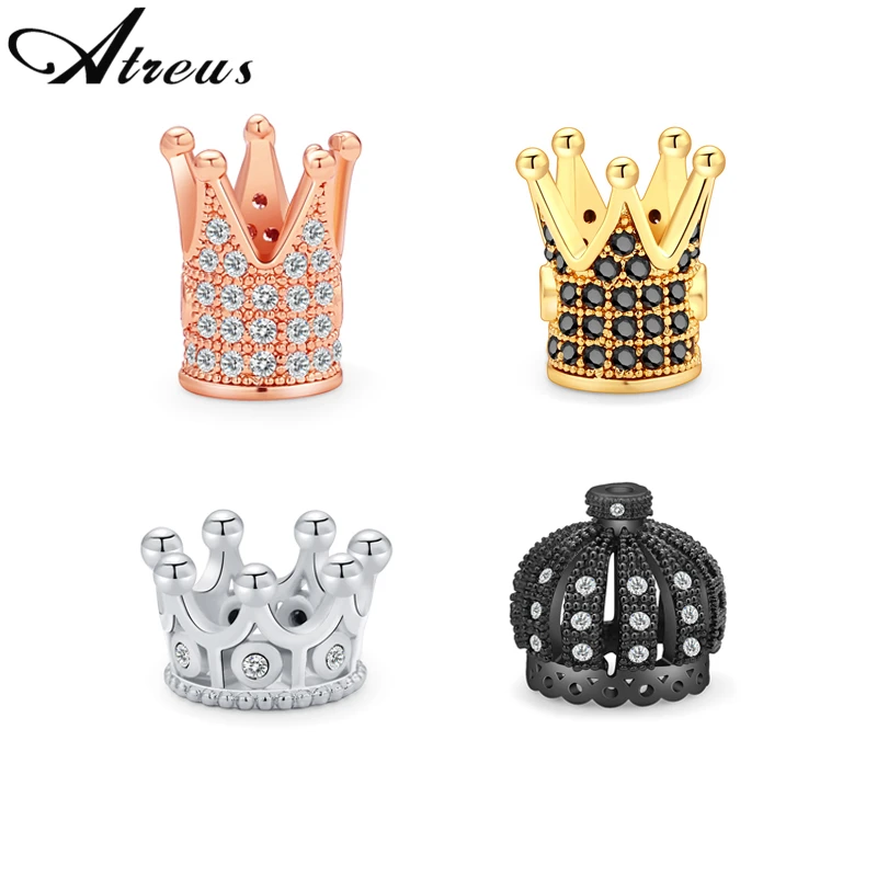 Медная Корона 3 шт./лот шапочки подвески бусины металлические микрозакрепки