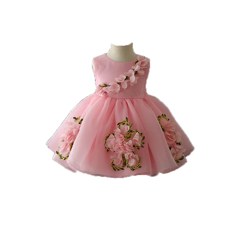 1 год одежда на день рождения для маленьких девочек бальное платье с принтом в