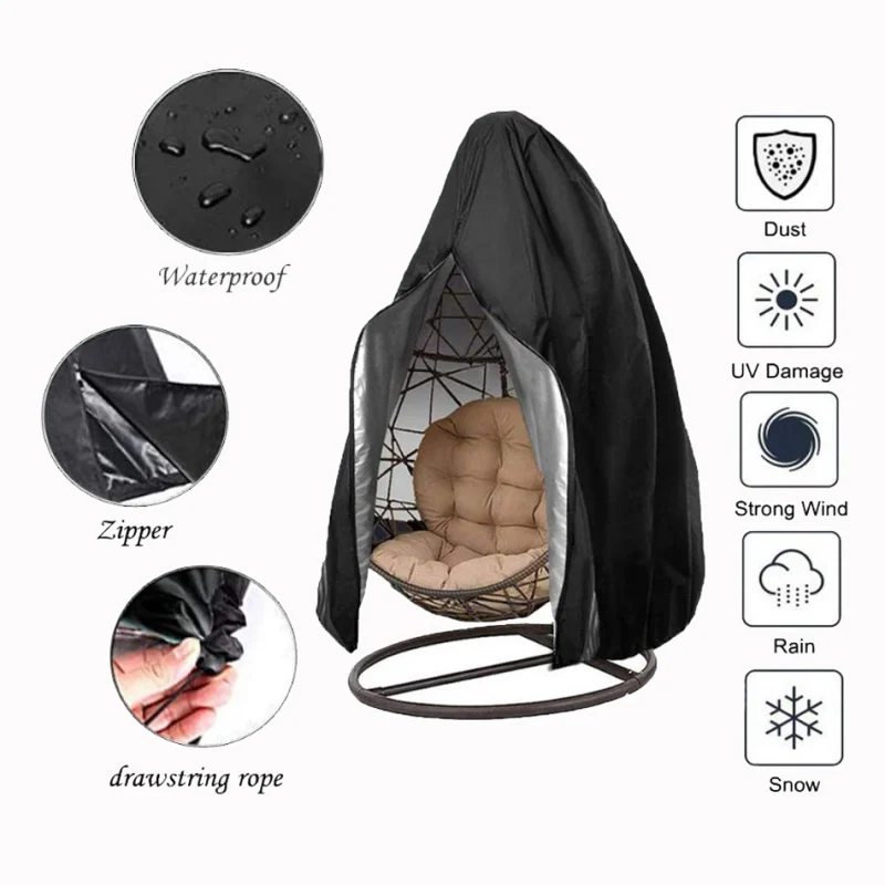 Тканевый чехол из ротанга с поворотным покрытием для улицы Прочный поворотного