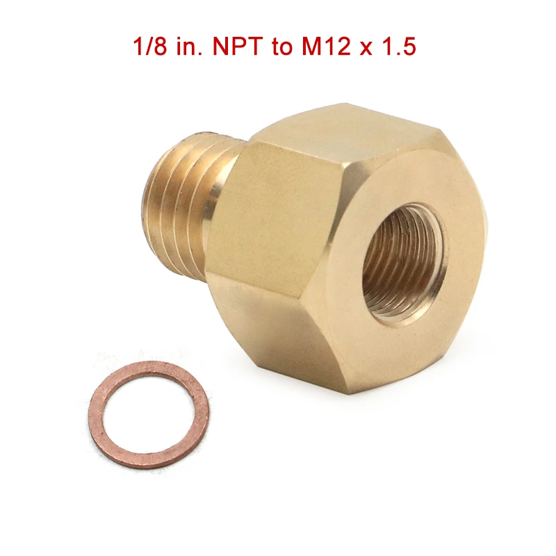 1/8 дюйма NPT Female to M12 x 1 5 Male метрический адаптер электрические датчики температуры