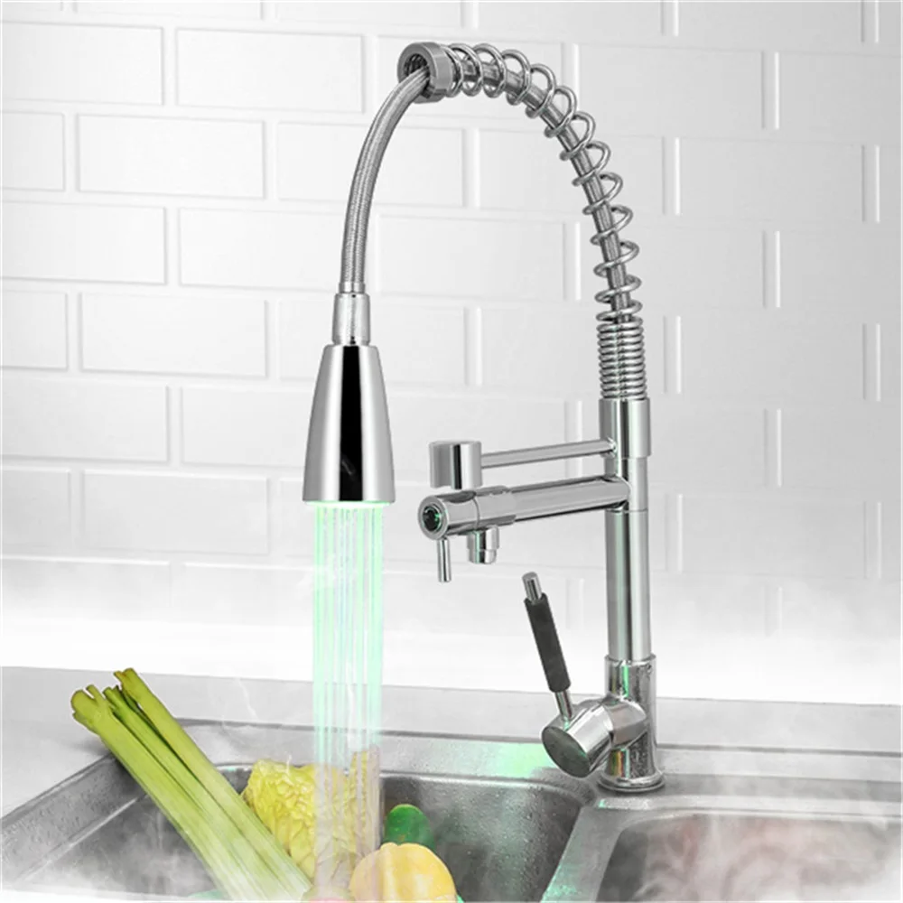 

LED Temperature-Controlled Tap Bubbler Filter Aerator Color-Changing Vegetable Basin Faucet Colorful Luminous Faucet Extenders