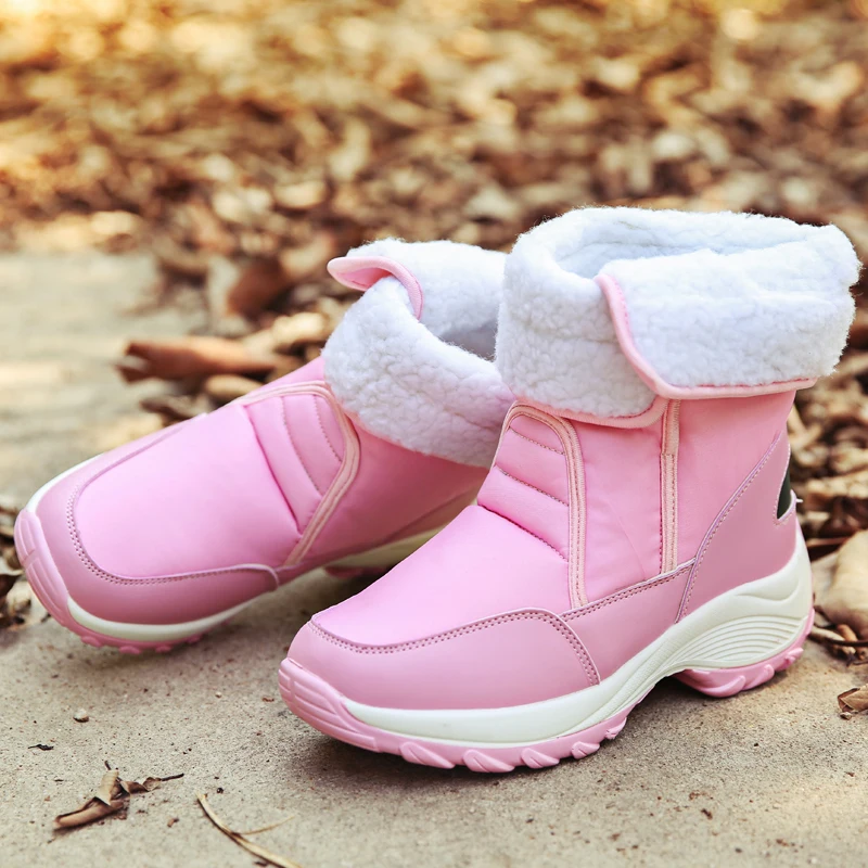 

Winter Women's Boots Plus Velvet Warm Waterproof Snow Boots High-top Cotton Shoes Large Size Can Be Crimp Botas Mujer