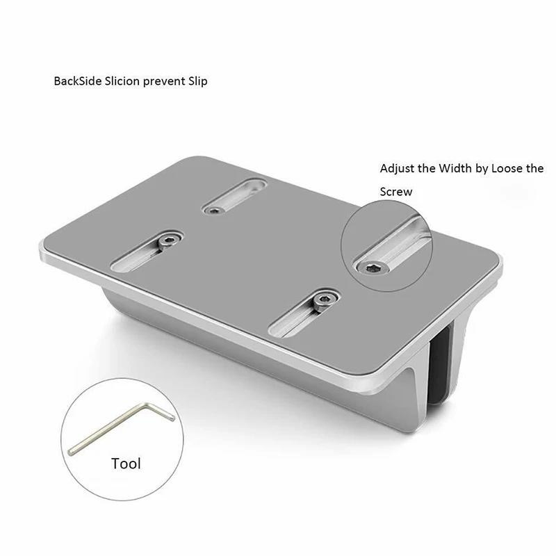 

Laptop Vertical Stand Aluminum Alloy Durable Adjustable Width Laptop Vertical Holder Silicone Pad Anti-Scratch Protection Mount