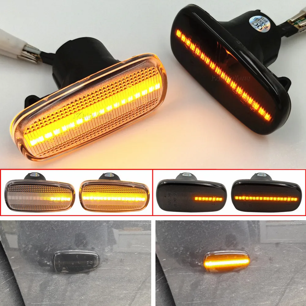 

2Pc Dynamic Amber LED Side Marker Light Tuan Signal Lamp For Toyota Prius Kluger Wish RAV4 Altezza Crown Land Cruiser Isis Lexus