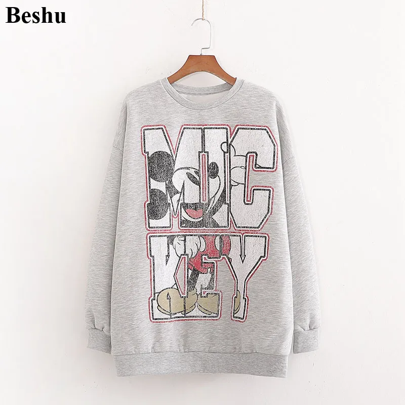 Za 2019 модная женская толстовка серого цвета с круглым вырезом и бархатным