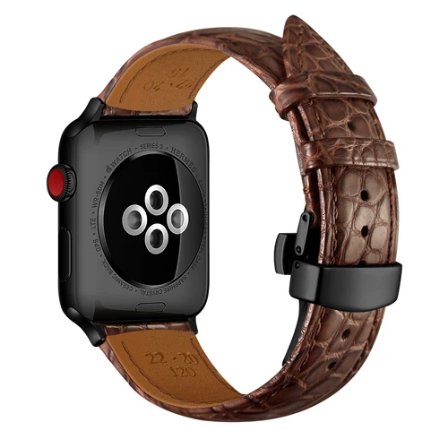 3 Ремешок для apple watch 42 мм 38 мм 44 мм 40 мм Италия Аллигатор Высокое качество Натуральная кожа apple watch 4 5 3 2 iwatch браслет - Цвет ремешка: 3