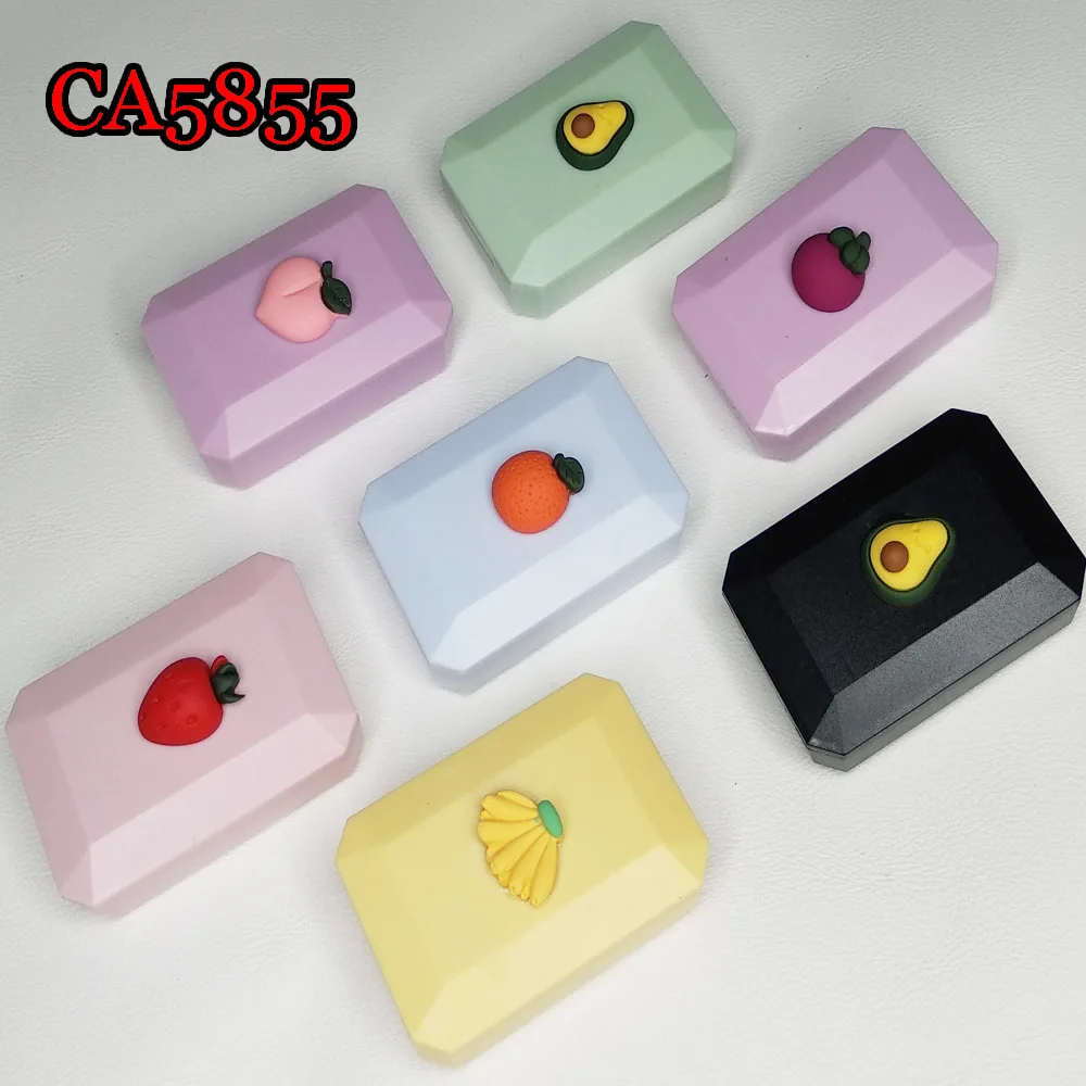 Фруктовый маленький цветной контейнер для контактных линз красивый Дорожный