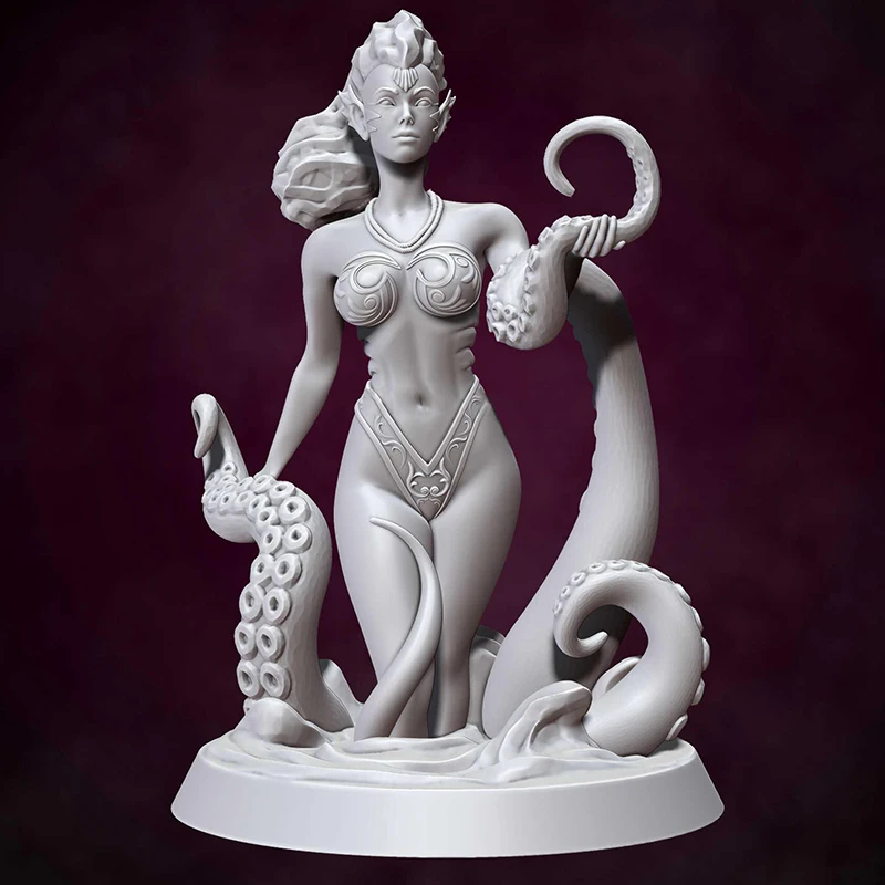 

60mm Resin Model Octopus Sexy Girl Bust Figure Unpainted RW-019