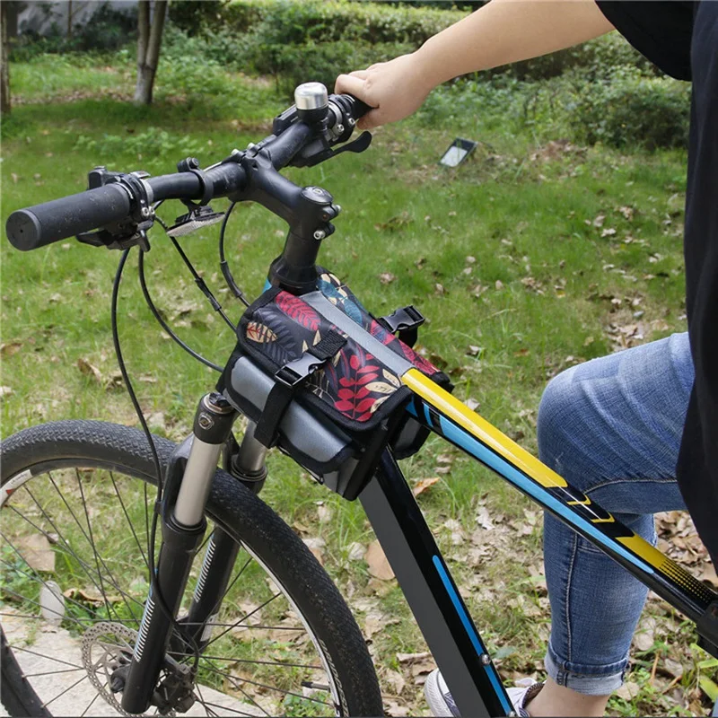 Сумка на переднюю раму велосипеда универсальная двойная сумка руль для горного |