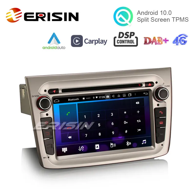 Erisin ES8730SM 7 &quot8-ядерный 64G Android 10 0 автомобильный DVD плеер GPS CarPlay Авто DSP 4G радио для Alfa
