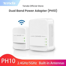 Tenda PH10 Wireless Plc Wifi 2.4G/5GHz Dual Band Powerline Adapter KIT Gigabit Network 1000Mbps Ethernet Power Saving Technique