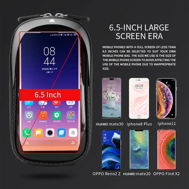 

Bicycle Phone Bags 6.5in Waterproof MTB Road Bike Top Tube Handlebar Bag Cycling Mobile Phone Holder Case Pannier Cycling XA3Q